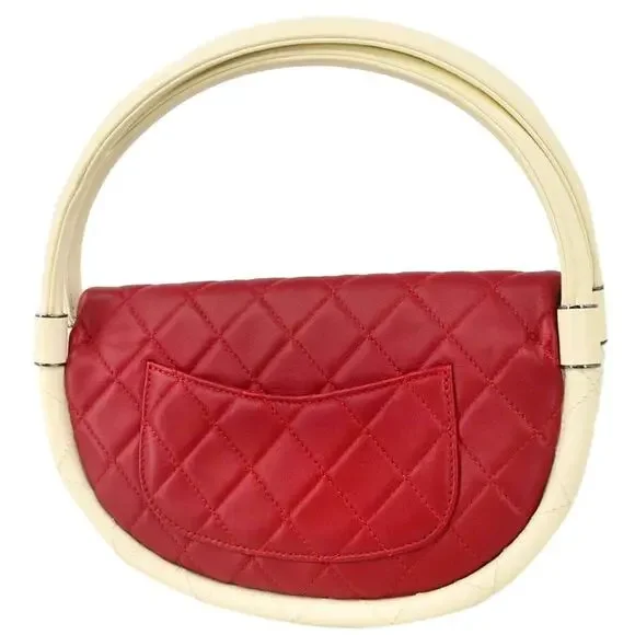 Chanel Quilted Lambskin Hula Hoop Bag Red - Picture 2 of 5